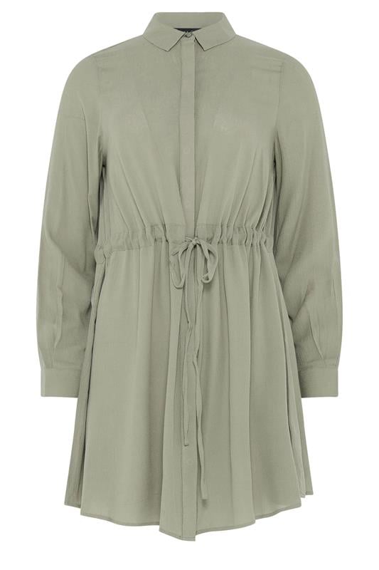 M&Co Khaki Green Tunic Shirt Dress | M&Co 5