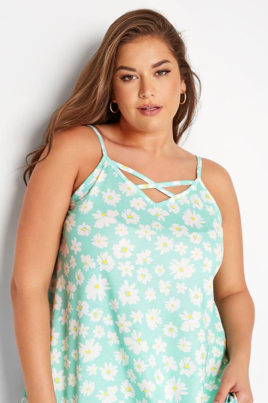 LIMITED COLLECTION Curve Mint Green Floral Print Strappy Cami Top 4