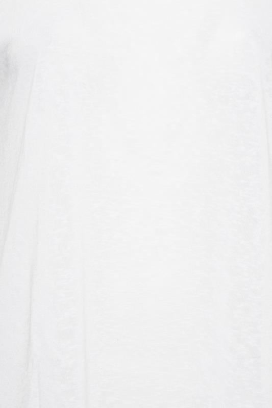 YOURS Curve Plus Size White Linen Look T-Shirt | Yours Clothing  4