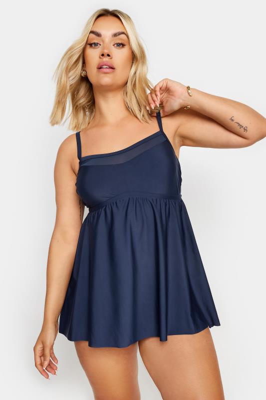  Tallas Grandes YOURS Curve Navy Blue Swimdress