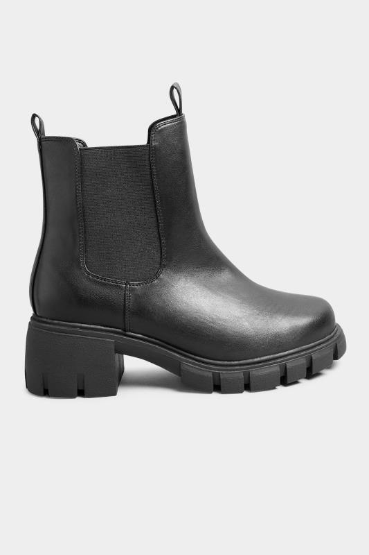 LIMITED COLLECTION Black Chunky Chelsea Boots In Wide E Fit | Yours Clothing  3
