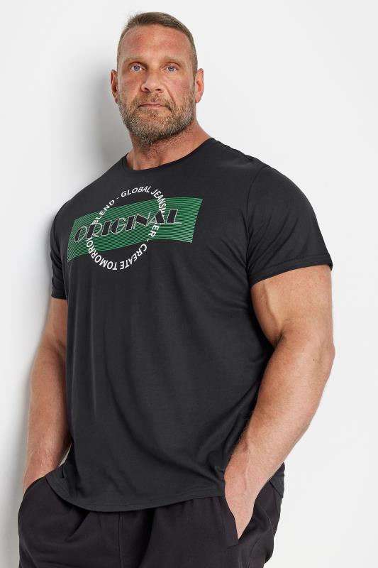 Men's  BLEND Big & Tall Black 'Original' Printed T-Shirt