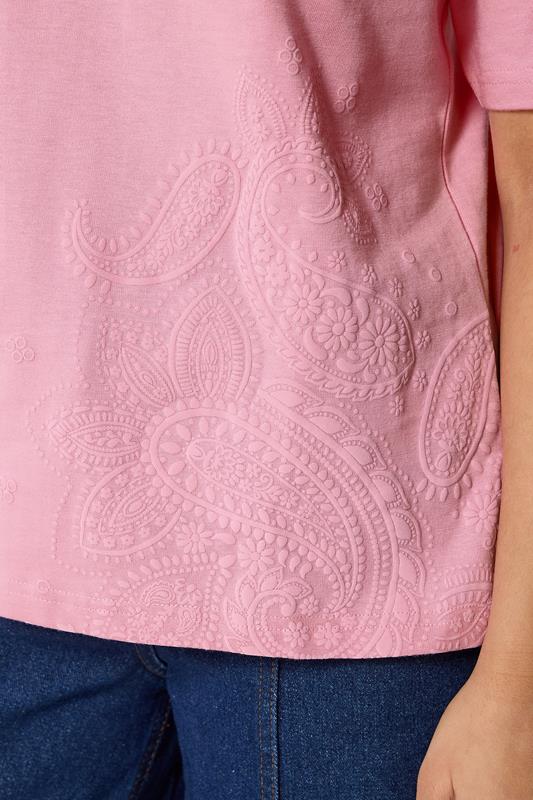 PixieGirl Petite Women's Pink Paisley Cotton T-Shirt | PixieGirl 4