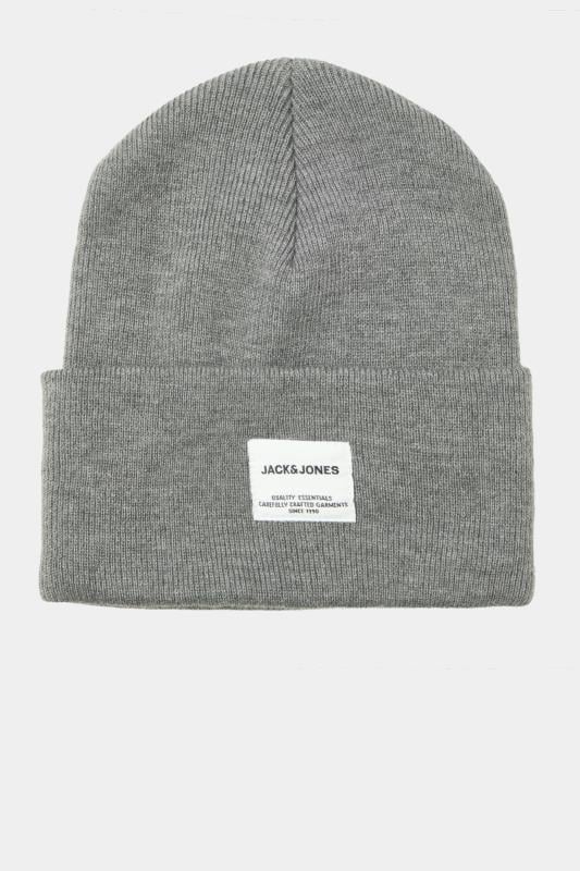 JACK & JONES Grey Patch Beanie | BadRhino 2