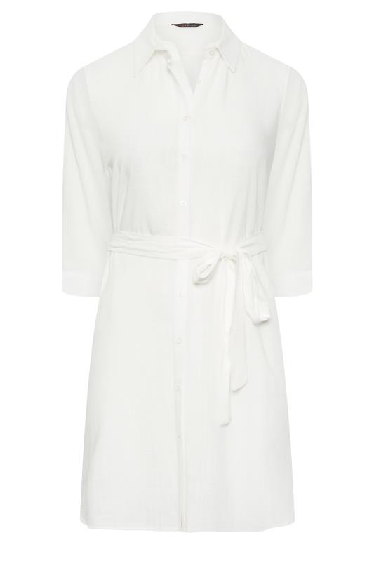 YOURS Plus Size White Tie Waist Tunic Shirt | Yours Clothing 6