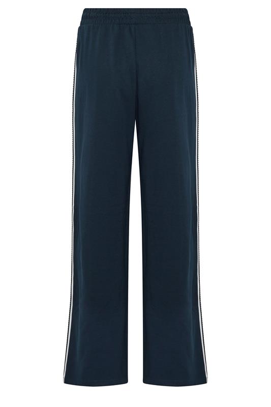LTS Tall Women's Navy Blue Side Tape Wide Leg Joggers | Long Tall Sally 7