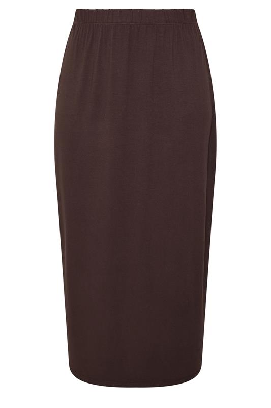 YOURS Plus Size Chocolate Brown Maxi Tube Skirt | Yours Clothing 6