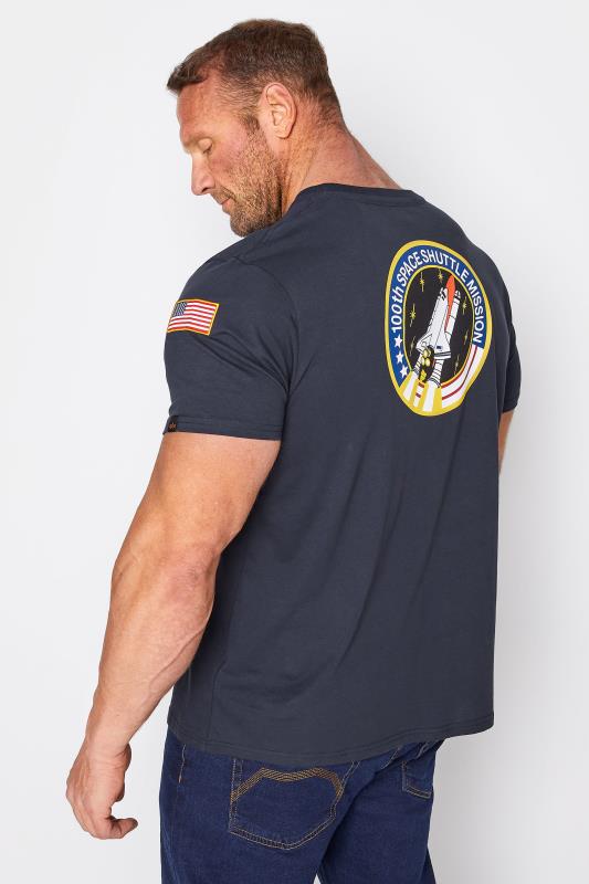 ALPHA INDUSTRIES Big & Tall Navy Blue NASA Space Shuttle T-Shirt 2