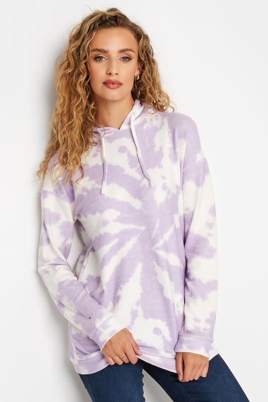 LTS Tall Lilac Purple Tie Dye Soft Touch Hoodie 1