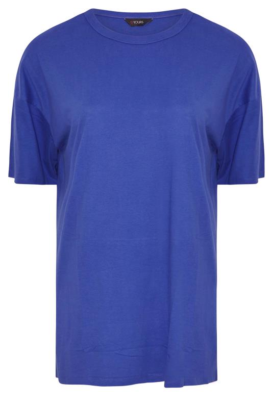 Plus Size Cobalt Blue Oversized Tunic Top | Yours Clothing 6