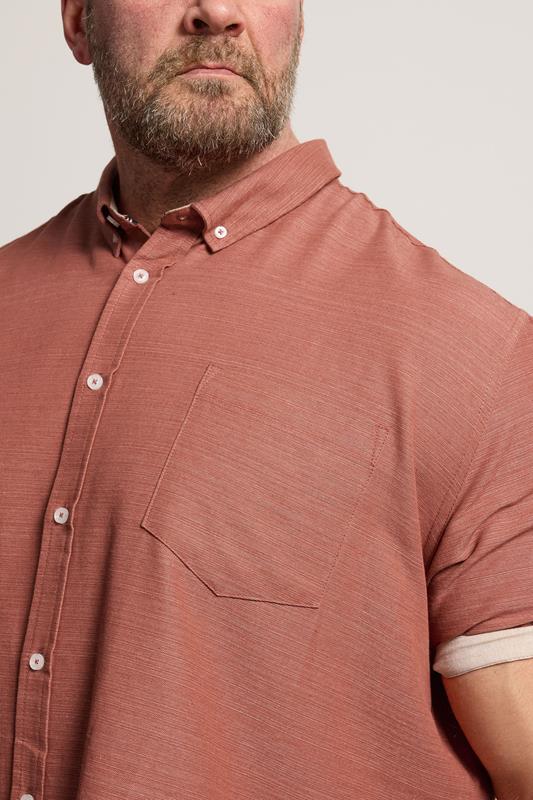 BadRhino Big & Tall Clay Orange Short Sleeve Slub Shirt | BadRhino 5