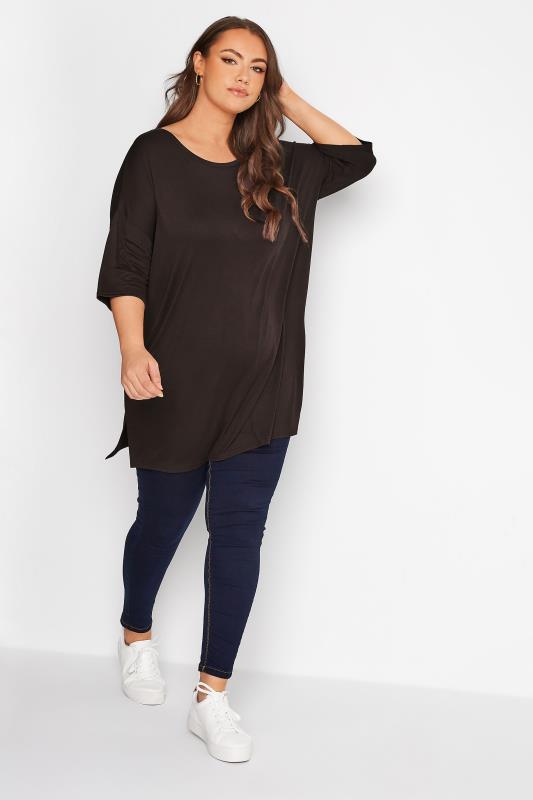 Curve Chocolate Brown Oversized T-Shirt 3