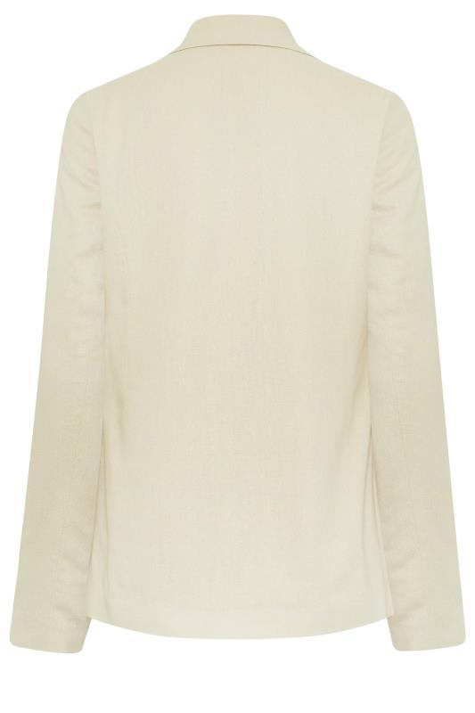 LTS Tall Stone Brown Linen Blazer Jacket | Long Tall Sally 7