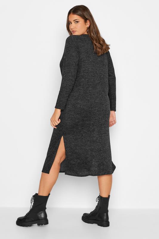 Plus Size Black Knitted Jumper Dress | Yours Clothing 2