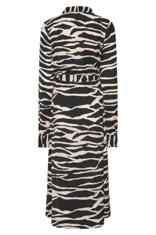 LTS Tall Black Zebra Print Shirt Dress 7