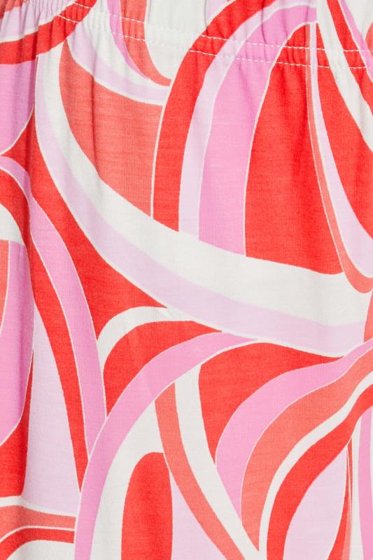 LTS Tall Women's Pink Swirl Print Wide Leg Trousers | Long Tall Sally 3