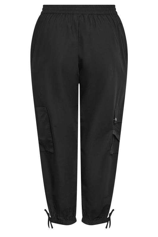 LIMITED COLLECTION Plus Size Black Pull On Cargo Trousers | Yours Clothing 6
