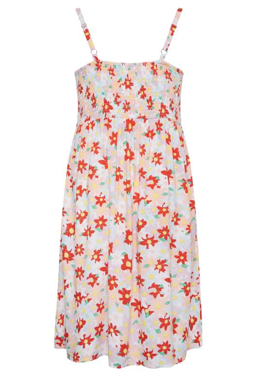 YOURS Curve White Floral Print Sundress | Yours Clothing  7