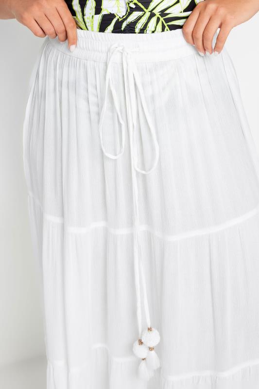 YOURS Curve Plus Size White Tiered Beach Skirt | Yours Clothing  4