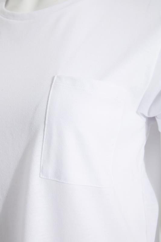 Petite White Short Sleeve Pocket T-Shirt 5