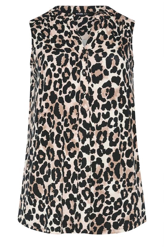 YOURS Plus Size Black Leopard Print Blouse | Yours Clothing 5
