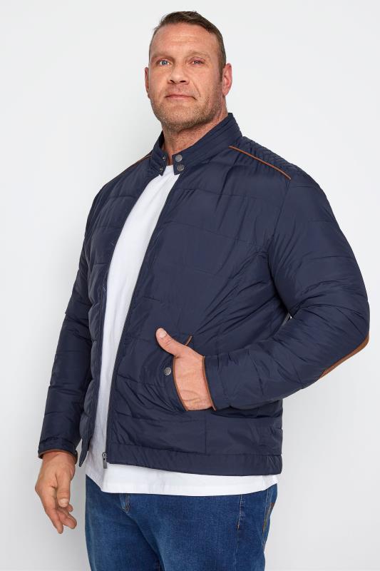  dla puszystych HARRY BROWN Big & Tall Navy Blue Puffer Jacket