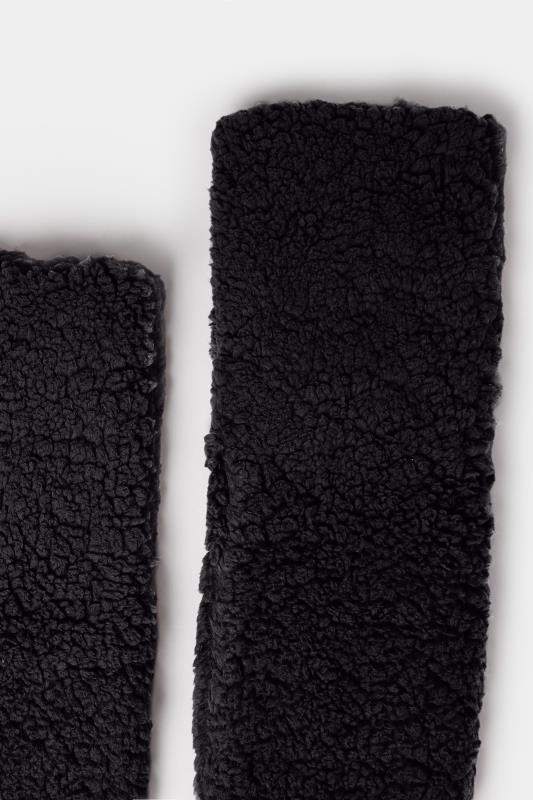 Black Fluffy Slipper Socks | Yours Clothing  6