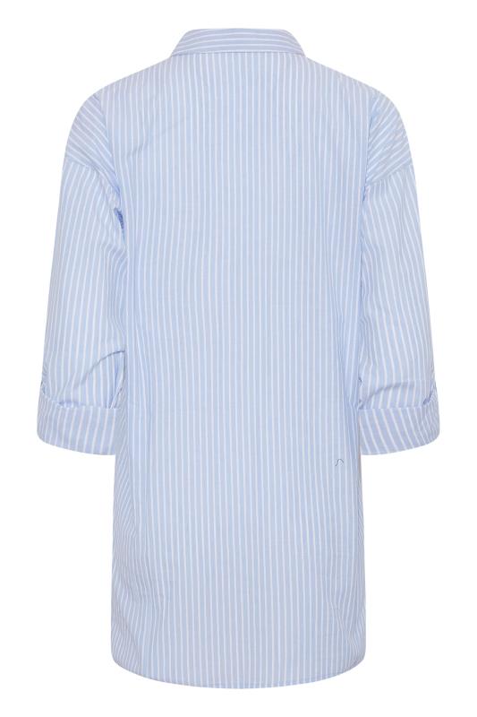 LTS MADE FOR GOOD Tall Women's Blue Stripe Cotton Shirt | Long Tall Sally 7