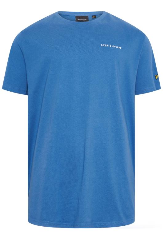 LYLE & SCOTT Big & Tall Blue Embroidered Logo T-Shirt | BadRhino 2