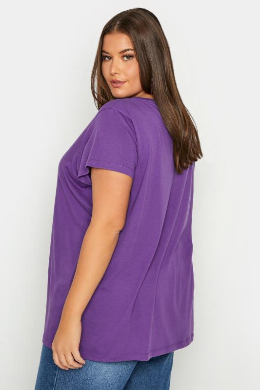 Purple Short Sleeve Basic T-Shirt_C.jpg