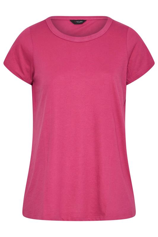 Plus Size Pink Basic T-Shirt | Yours Clothing 6