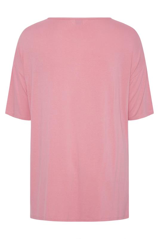 Plus Size Rose Pink Oversized T-Shirt | Yours Clothing  7
