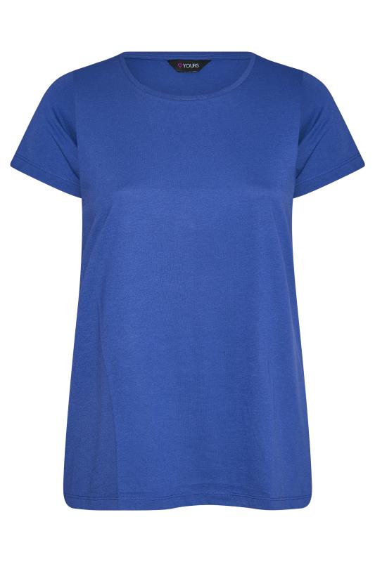 Curve Royal Blue Short Sleeve Basic T-Shirt 5