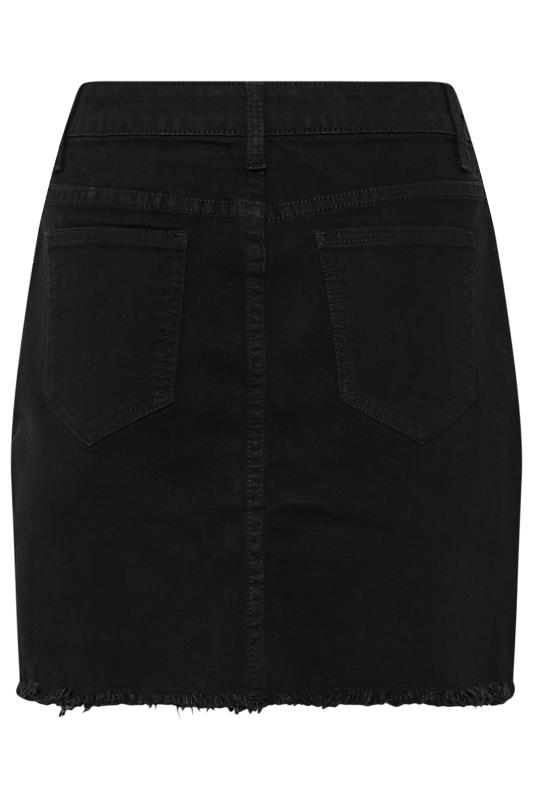 Petite Black Denim Mini Skirt | PixieGirl 5