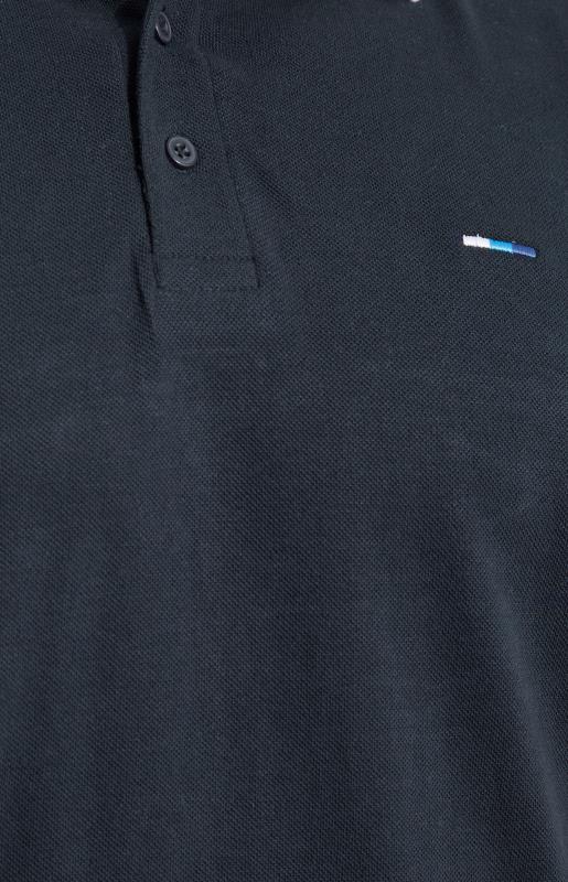 BadRhino Big & Tall Navy Blue Tipped Polo Shirt_S.jpg