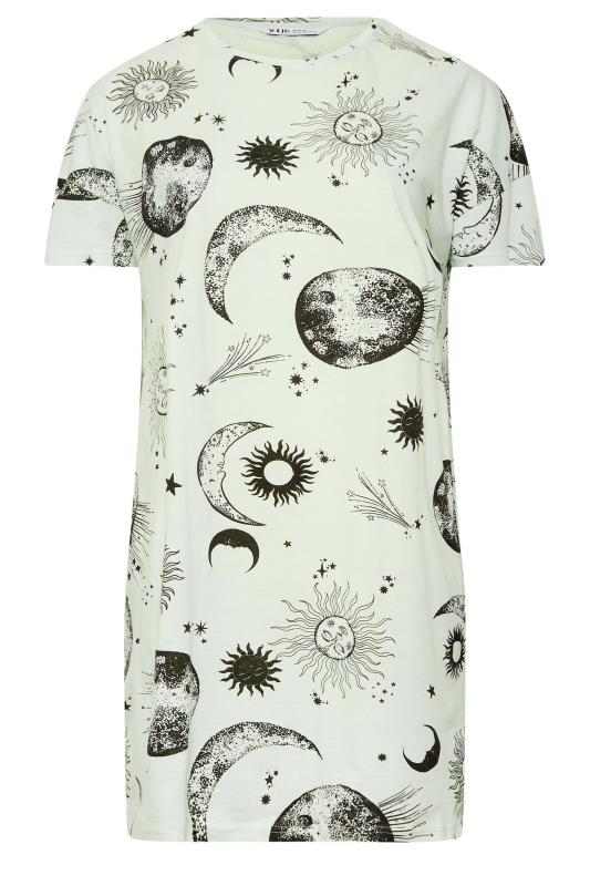 YOURS Plus Size Lime Green Celestial Print Nightdress | Yours Clothing 5