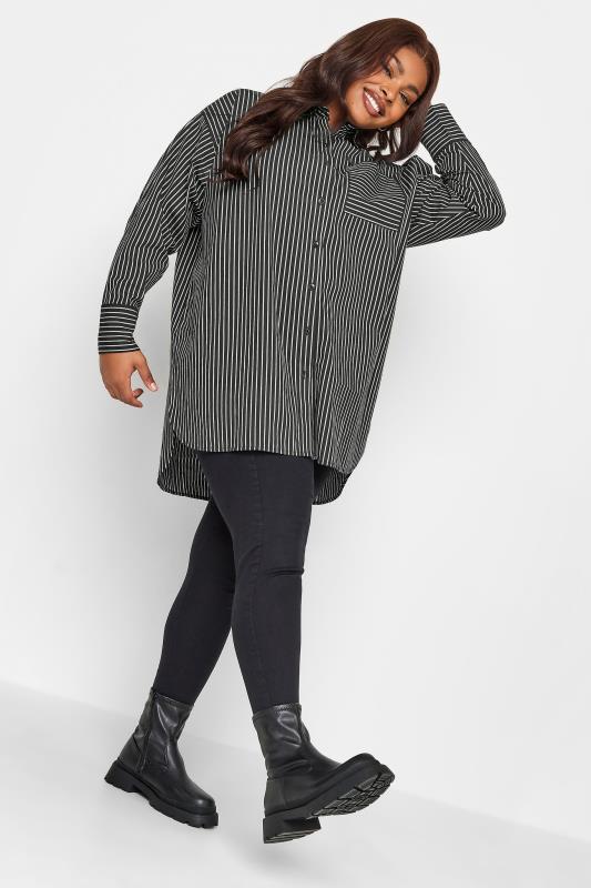 LIMITED COLLECTION Plus Size Black & White Striped Shirt | Yours Clothing 3