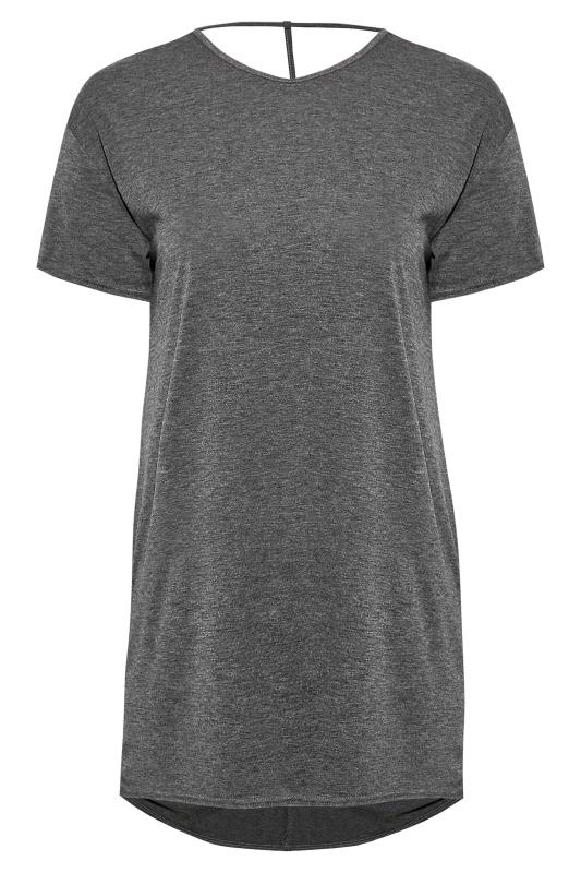 LIMITED COLLECTION Curve Grey Cut Out Back T-Shirt 6