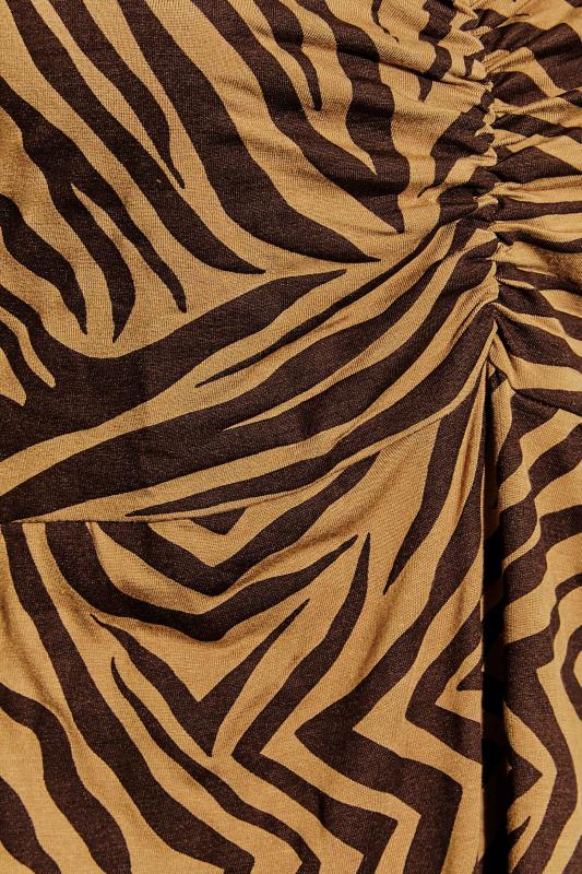 LIMITED COLLECTION Curve Brown Zebra Print Ruched Top 5