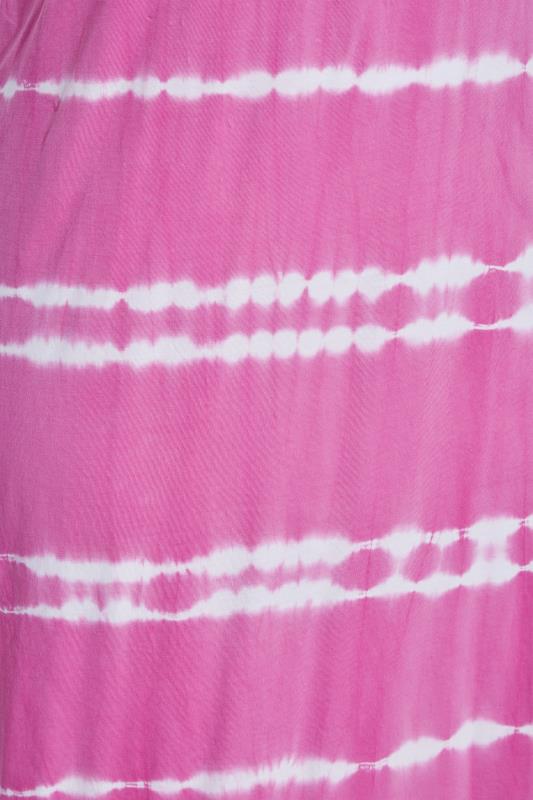 Plus Size Pink Tie Dye Maxi Dress | Yours Clothing 5