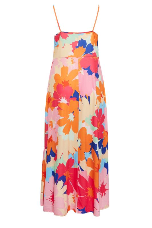LIMITED COLLECTION Plus Size Pink Floral Print Cami Maxi Dress | Yours Clothing 8