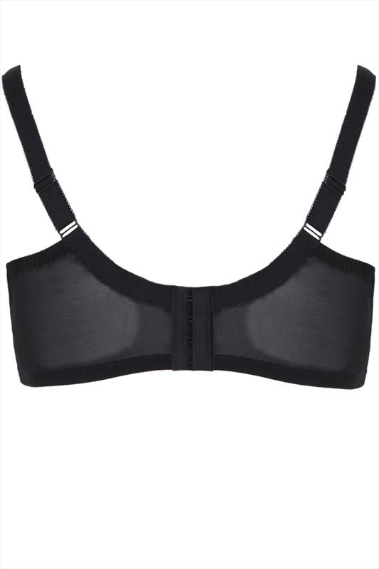 Black Smooth Classic Non-Padded Underwired Full Cup Bra | Yours Clothing 3