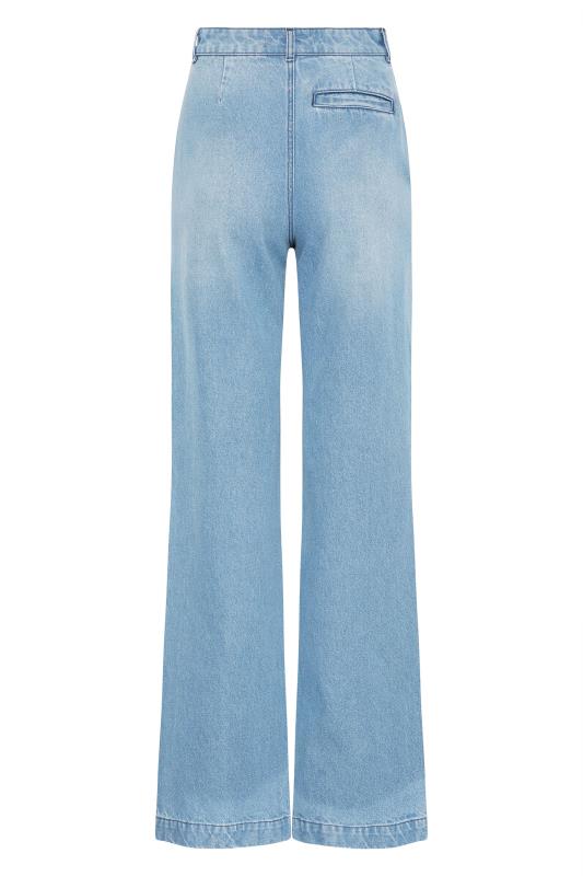 LTS Tall Women's Light Blue Washed BEA Wide Leg Jeans | Long Tall Sally 5