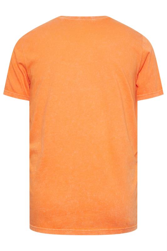 BadRhino Big & Tall Orange Acid Wash 'Badlands' Print T-Shirt | BadRhino 4