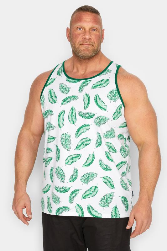 Men's  BadRhino Big & Tall Green Leaf Print Vest Top