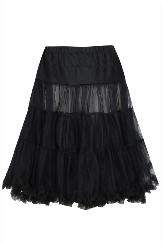 HELL BUNNY Black Petticoat Flare Skirt Plus sizes 14,16,18,20,22,24 ...