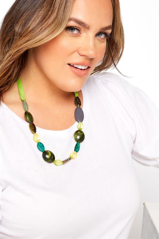 Green Multi Bead Necklace 2