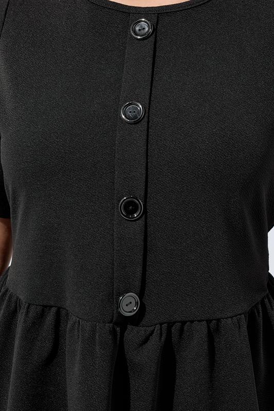 LIMITED COLLECTION Plus Size Black Peplum Top | Yours Clothing 4