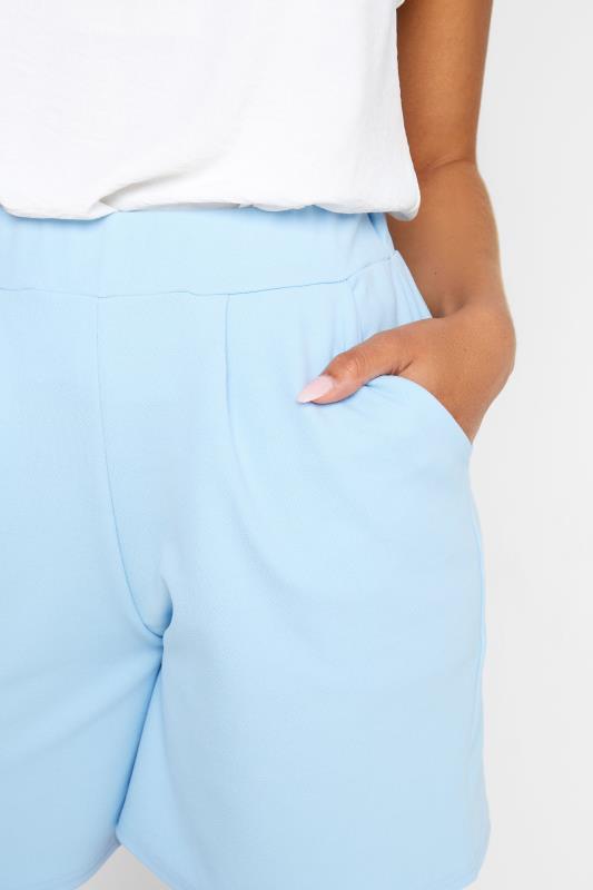 Petite Light Blue Scuba Shorts | PixieGirl  3