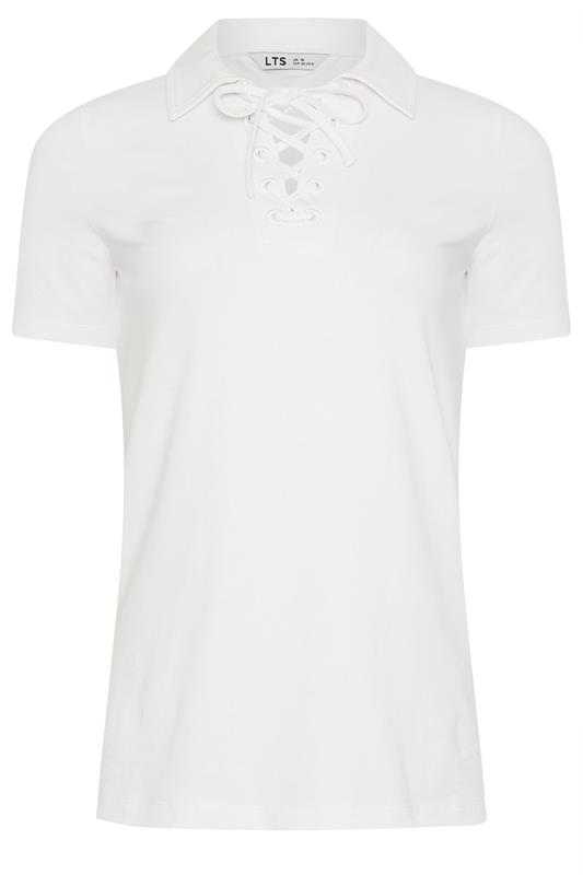 LTS Tall Women's White Lace Up Collared T-Shirt | Long Tall Sally 5